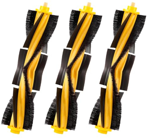 3 Stück Walzenbürsten Hauptbürste Ersatzteile mit Reinigungsbürste, Staubsauger zubehör Sets für Saugroboter Ecovacs DEEBOT OZMO 920 950 T8 AIVI Max T9 T5 N5 N7 N8+ N8 Pro DX55 DX93 DJ65