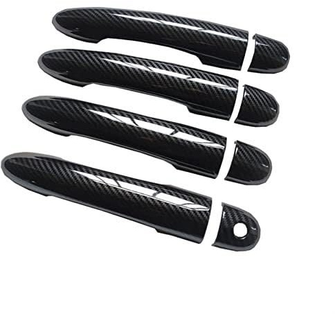 QGQFDEYUNB Poignée de porte extérieure Garniture de poignée de porte en plastique et fibre de carbone Pour Clio 3 Mk3(‎1)