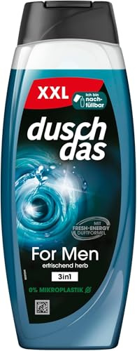 Duschdas 3-in-1 Duschgel & Shampoo For Men XXL Duschbad mit Fresh-Energy-Duftformel sorgt für einen erfrischenden Start in den Tag 450 ml (Packung mit 5)