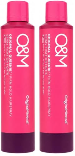 O&M Original Queenie Firm Hold Hairspray (300ml) – Haarspray starker & flexibler Halt – Ohne Parabene & Silikone – Kein Verkleben oder Rückstände – PETA-zertifiziert, vegan, Made in Australia