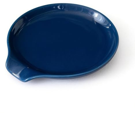 Spoon Rest, Restaurant Ceramic Spoon for Kitchen Counter Utensil Holder Rest Simplicity Soup Spoon Rest Kitchen Accessory for Cooking/Wooden/Tea Spoons11.9cm × 1.4 cm (Deep Blue)