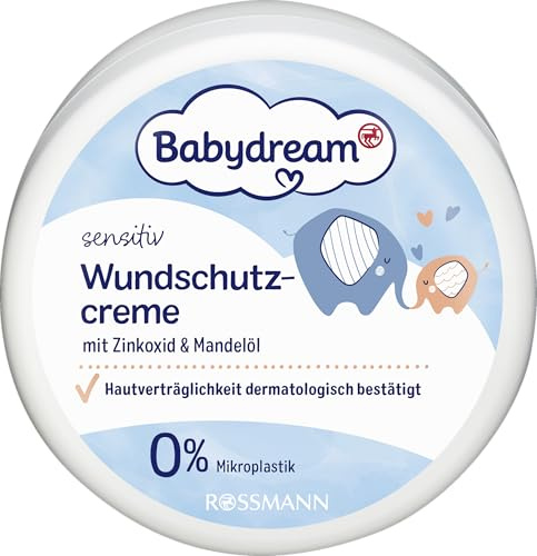 Babydream sensitiv Wundschutzcreme, 150 ml - Mit Zinkoxid und Mandelöl