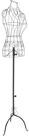 Maniquí de metal, altura ajustable 140-160 cm, maniquí negro con soporte de tres pies, forma de vestido femenino para boutiques, diseñadores de disfraces y presentaciones de moda