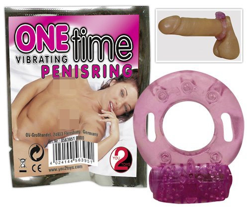 Vibro-Einmal-Penisring, rosa