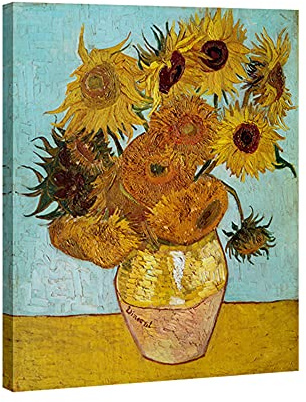 Wieco Art Sunflower Giclee Canvas Prints of Van Gogh Paintings Picture to Photo Wall Art for Home Decor