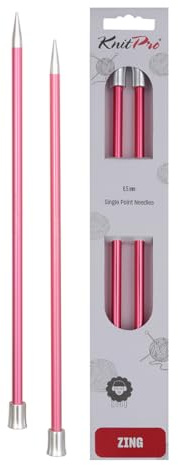 Knit Pro Zing Jackennadeln-35 cm-6,50 mm, Rosa