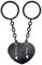 MeMeDIY Personnalisé Couple Porte-clés Ensemble Gravure De Pierre De Naissance Nom/Date pour Femmes Hommes en Acier Inoxydable Correspondant Coeur Puzzle Charme Porte-clés Amant Relation Cadeau