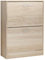 VASAGLE Armario Zapatero con 2 Estantes, Organizador de Zapatos, Separadores Ajustables, para 8-12 Pares, Pasillo, 24 x 60 x 83,5 cm, Natural LBC602H