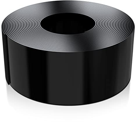 Forever Speed 2X Rasenkante PE 2.2mm Rolle Glatt Kunststoff Beeteinfassung Rasenbegrenzung Beetumrandung Schwarz 50m x 10cm(LxH)
