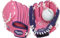 Rawlings Unisex – Erwachsene Series T-Ball & Youth Baseball Glove | Sizes 9-11.5 | Multiple Styles Players PL91SR-0/6 Baseballhandschuh für Jugendliche, 22,9 cm, Pink/Lila mit Kugel, 9 | Ages 3-5