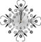 Kristall Wanduhr, Moderne Design Diamanten Blumen Küchenuhr Dekouhr aus Metall für Wohnzimmer Büro