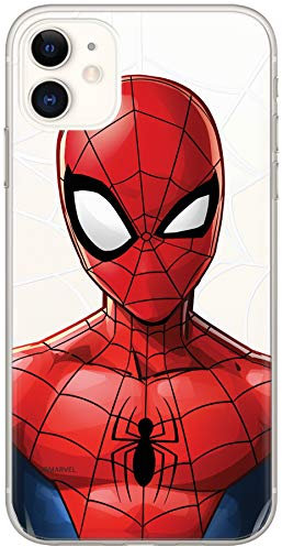 ERT GROUP mobile phone case for Apple Iphone 11 original and officially Licensed Marvel pattern Spider Man 012 optimally adapted to the shape of the mobile phone, partially transparent