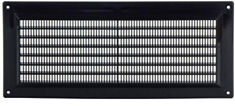 Steinberg14 Schwarz Lüftungsgitter 300x130mm - Kunststoff Abluftgitter - Rechteckiges Gitter für Innen Montage - Belüftungsgitter für Wand und Decke