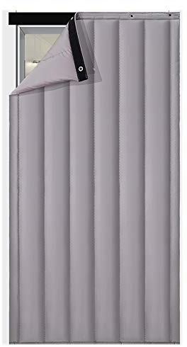 Home Thermal Insulated Door Curtain, Winter Thicken Cotton Heavy Duty PU Soundproof Sheet, Windproof Waterproof Cold Protection Blanket Living Room Doorway
