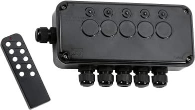 Knightsbridge, Black,OP665GBK Weatherproof IP66 13A 5G Remote Controlled Switch Box