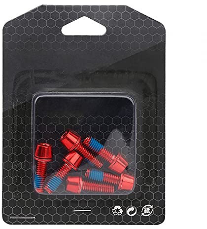 Scheibenbremse Schrauben, 6 Stück M6x18 Stahl MTB Bremssattel-Schrauben, Fahrradscheibenbremsschrauben mit Dichtung für Radfahren MTB Fahrrad