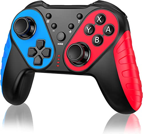 HELLCOOL Switch Controller, kabelloser Switch Pro Controller mit präziser Bewegungssteuerung, Dual-Motoren-Vibration, 12 Stunden Spielzeit, Pro Controller Switch-Zubehörsets für Switch/Lite-Konsole