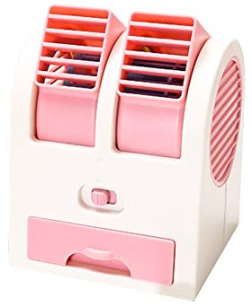 Tragbare Klimaanlagen Ventilator, Asudaro Mobile Klimaanlage Mini-Luftkühler USB-Lüfter Persönlicher Desktop-Lüfter Auto-Mikroklimaanlage Air Cooler Klimagerät für Auto Büro Zuhause Camping,rosa