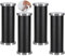 Lot de 4 pieds de table basse en verre réglables Pattes de Armoires aluminium Pas de poinçonnage Meubles Jambes ponçage noir Pieds de support Métal meuble de salle de bain meuble TV (20cm)