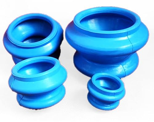 Massage-Saugnapf-Set, 4-teilig, Therapie-Set, für Zuhause, Spa, Blau, Gummi, Vakuumbecher-Set, Anti-Cellulite-Körper, Gesichtslinderung