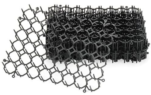 KEILEOHO 24 PCS 20 x 15.5 cm Cat Scat Mat, Cat Repellent Mat, Flat Prickle Strip Dig Stopper, Spikes Strips Deterrent Mat for Garden, Fence, Flowerbed, Lawn