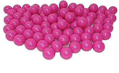 100 Bio Bällebad Bälle aus nachwachsenden Zuckerrohrrohstoffen (8cm Ø, Pink 41)