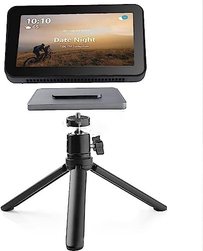 Aokicase For Amazon Echo Show 8 (1st & 2nd Gen) Tripod Holder 360° Adjustable Metal Accessory Stand Tilt Your Echo Show 8 Easily Forward or Back (Black)