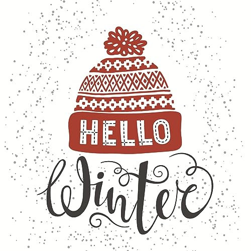 20 Servietten Weihnachten Wilkommen Winter als Tischdeko. Papierservietten mit Motiv. Auch für Decoupage und Serviettentechnik 33x33cm