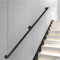 Drsyffsup Moderner Treppenhandlauf in Schwarz Matt – Vierkantrohr-Design. Schmiedeeiserne Treppengeländer, Geländer, Wandstützstangengeländer für Außen- und Innenbar, Thekenfußschiene (Size : 4.5m)