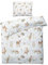 MOBEITI Waldtiere Bettwäsche 140x200, Hirsch Fuchs Kaninchen Eichhörnchen Wendebettwäsche, Weiche Kuschelige Mikrofaser Bettbezug Set 2teilig, 1 Kissenbezug 70x90, mit Reißverschluss
