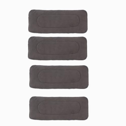 Lot de 4 couches lavables 5 couches en bambou charbon de bois, doublure douce et confortable, super absorbante pour adulte