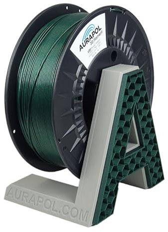 AURAPOL PLA 3D Filament 1.75, PLA 1kg, Filament-3d-druckmaterialien, Metallisches Grün, 3D Drucker Filament, Präzision 1,75 mm +/- 0,02 mm, ERSCHWINGLICHE QUALITÄT