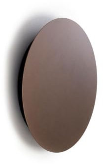 Runde Wandleuchte LED Braun matt Metall Ø 25 cm T: 3 cm flach warmweiß indirektes Licht 3000 K 130 lm Modern Wandlampe Wohnzimmer Schlafzimmer