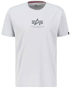 ALPHA INDUSTRIES Herren Basic Ml Für T-Shirt, Grau (Pastel Grey), XL EU