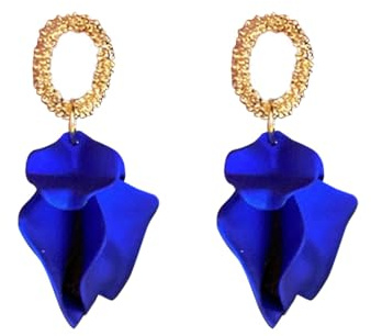KBRPEY Blumen Ohrringe für Damen Boho Ohrringe silberne Nadelohrringe Baumeln Ohrringe Mehrstufige Blütenblatt Ohrringe Elegant Statement Blumen Ohrringe Übertriebene Quastenohrringe