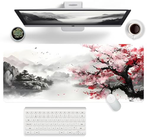 FYting Tappetino Mouse xxl,Tappeto Mouse Anime 900x400,Tappetino Mouse Gaming Grande,Base Antiscivolo in Gomma Naturale, Impermeabile e Antimacchia, Adatto per PC, MacBook, Laptop(B)