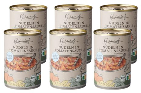 Reichenhof I Nudeln in Tomatensauce I 6er Pack Bio-Fertiggericht I (6x 400g)