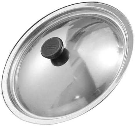 Luxshiny Topfdeckel Aus Edelstahl Universeller Pfannendeckel Aus Metall 22 Cm Ersatz-Bratpfannenabdeckung Für Kochtöpfe Aus Gusseisen