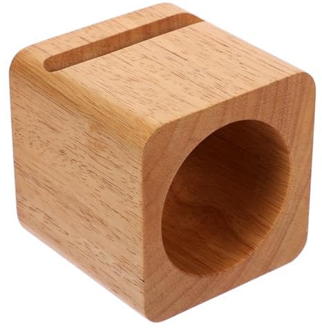 KIUGOP Holz-Handy-Ständer mit Sound-Verstärker Smartphone-Dock-Handyhalter für das Home Office,Natural