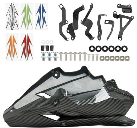 JBJXFAMAY Für Z900 2020-2024 Motorrad Unterbodenschutz Unterbodenschutz Unterfahrschutz Spoiler Abdeckung Verkleidung Aerodynamische Winglets(Carbon-Look)