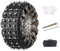 ZDJBFA Auto Schneeketten für Discovery Sport, Notfall Anti Rutsch Auto Schnee Ketten Einstellbare Reifen Kette Anti-Rutsch Gürtel für Reifenbreite 165mm-285mm/6.5-11.2,Black-B-12 Piece