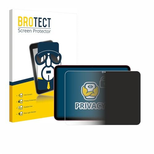 BROTECT Blickschutzfolie für Apple iPad 10.9 WiFi 2022 | (10. Gen.) Anti-Spy Displayschutz Made in Germany Tablets Privacy Screen Protector Sichtschutz Blaulichtfilter Klare Folie