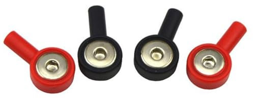 TENS-Elektrodenkabel, Druckadapter, Druckverschluss, 3,9 mm, 2,0 mm Anschlussöffnung, 2 rot und 2 schwarz