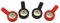 TENS-Elektrodenkabel, Druckadapter, Druckverschluss, 3,9 mm, 2,0 mm Anschlussöffnung, 2 rot und 2 schwarz