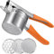 Potato Ricer, Sopito 15oz Stainless Steel Potato Masher with 3 Interchangeable Discs, Heavy Duty Food Press, Orange