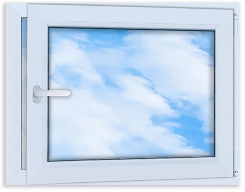 LORAC | Kunststofffenster weiß 900x700mm, 90x70cm, PCV, DIN Rechts, kippbar & ausstellbar, 2-fach Verglasung, energiesparend – Fenster mit CE-Zertifikat für Keller und Wohnung