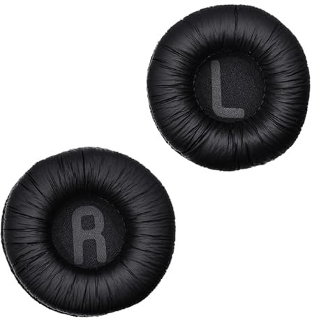 Almohadillas de Repuesto Cascos para JBL T500BT T450BT Tune 500BT JR300BT 310BT Recambio de Esponja Cascos para JBL, Almohadillas Cascos Auriculares de Repuesto en Cuero PU y Esponja, Negro