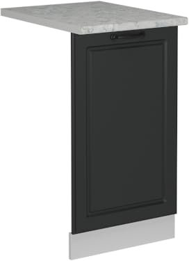 Vicco Geschirrspülblende R-Line, Geschirrspüler Fronttür, Anthrazit Landhaus, 45 cm, AP Marmor