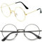 Runde Brille,2paar Metall Frame Runde Brille Retro Metallrahmen Runde Brille Brillengestell Dekorative Flachglasbrille,brille rund ohne stärke,für Mann Frau Ankleiden,Retro,klare Gläser,für Cosplay