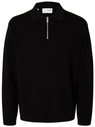 SELECTED MEN Herren Slhteller Fn Relaxed Half Zip Polo Noos | Pullover